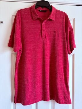 Men's Red Heather Travis Mathew Polo Shirt